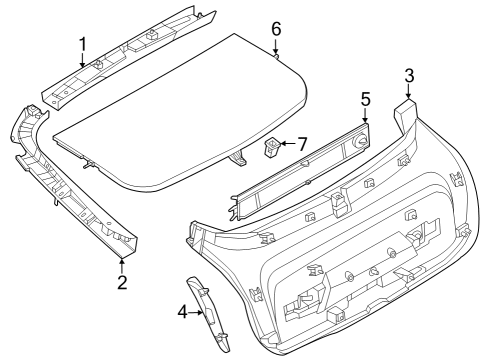 2023 BMW 430i xDrive Gran Coupe Interior Trim - Lift Gate Diagram