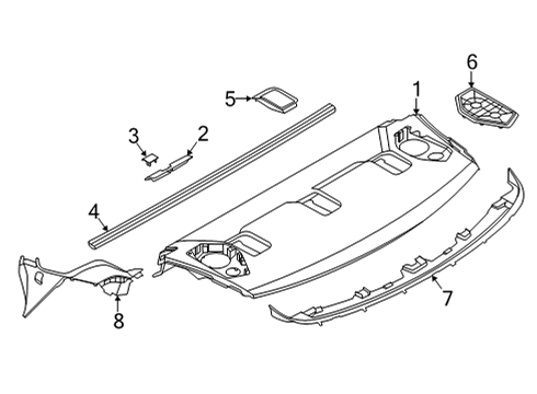 2023 BMW 228i Gran Coupe Interior Trim - Rear Body Diagram 3