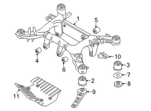 2023 BMW X6 M Suspension Mounting - Rear Diagram