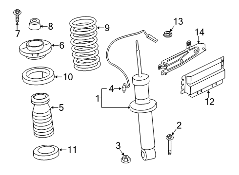 2023 BMW X4 Struts & Components - Rear Diagram 1