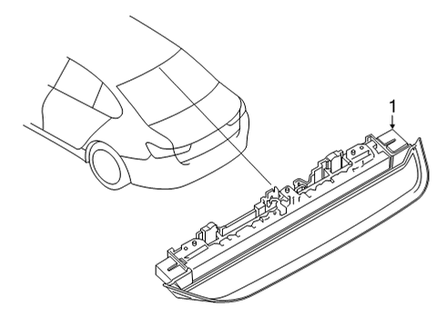 2023 BMW 228i Gran Coupe High Mount Lamps Diagram