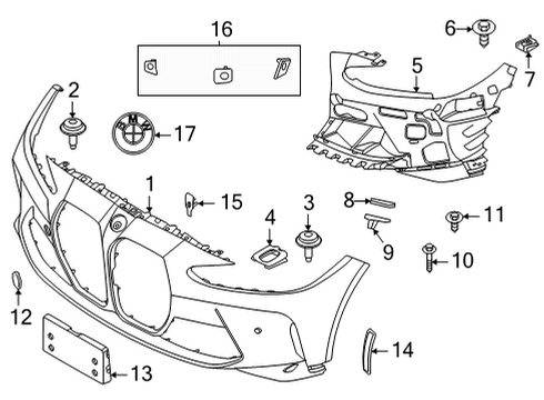 2022 BMW M4 MOUNT FOR I-CAM Diagram for 51118083809