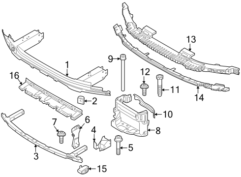 2023 BMW 540i xDrive Bumper & Components - Front Diagram 4