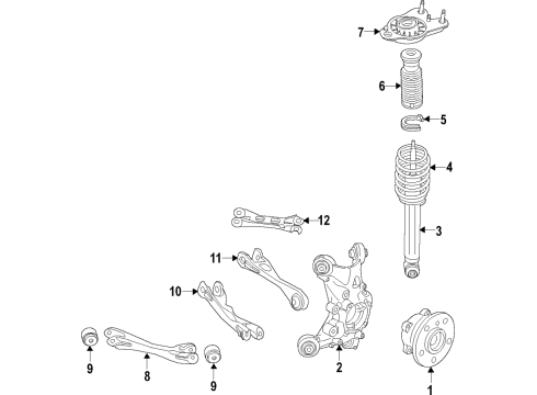 2021 BMW i3s Suspension Components, Ride Control Diagram