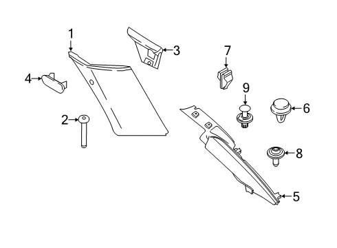 2021 BMW X4 Interior Trim - Quarter Panels Diagram