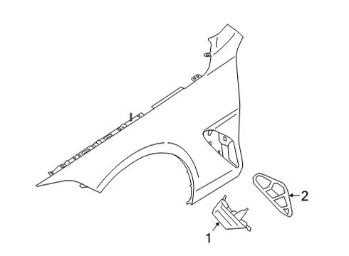 2024 BMW M8 Exterior Trim - Fender Diagram