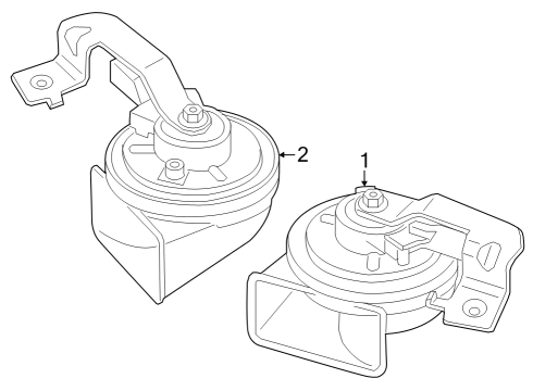 2022 BMW M440i xDrive Gran Coupe HORN, HIGH PITCH Diagram for 61339466246