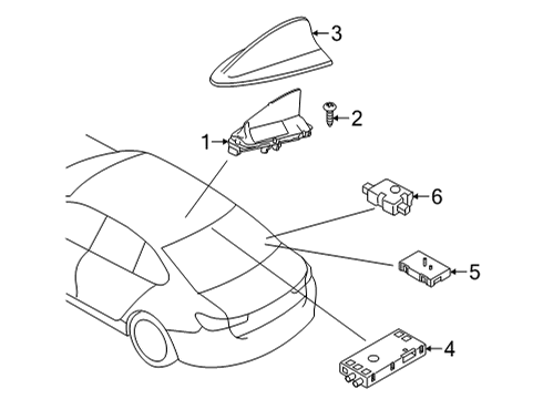 2023 BMW M440i Antenna & Radio Diagram