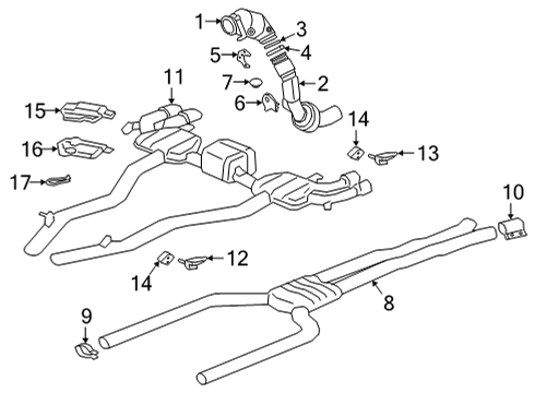 2024 BMW M8 Exhaust Components Diagram