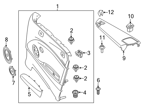 2021 BMW 230i Interior Trim - Quarter Panels Diagram 1