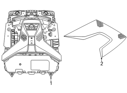 2023 BMW 228i Gran Coupe Overhead Console Diagram