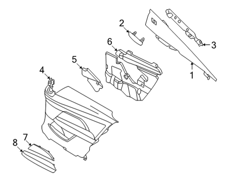 2023 BMW M440i Interior Trim - Quarter Panels Diagram 2