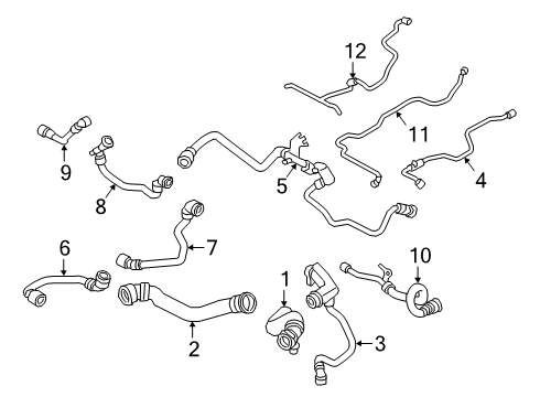 2022 BMW 750i xDrive HOSE EXPANSION TANK-CYLINDER Diagram for 17125A706F0