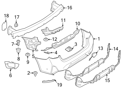 2023 BMW 330e xDrive Bumper & Components - Rear Diagram 2