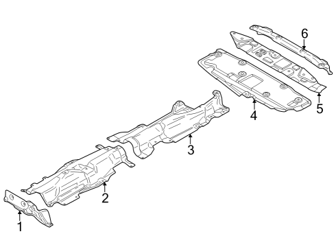 2024 BMW X1 Heat Shields Diagram 1