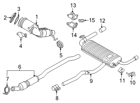 2023 BMW X1 REAR MUFFLER WITH EXHAUST FL Diagram for 18305A1F8C4