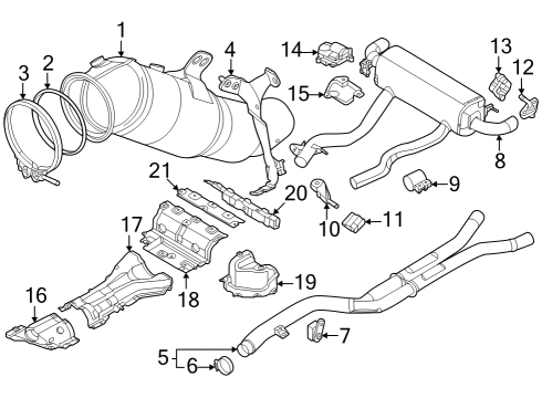 2022 BMW M240i xDrive BRACKET FOR REAR SILENCER, L Diagram for 18309894272