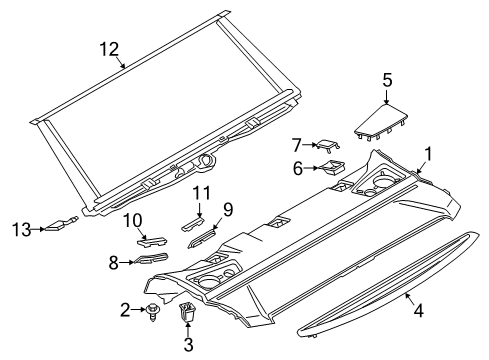 2023 BMW 540i xDrive Interior Trim - Rear Body Diagram 3