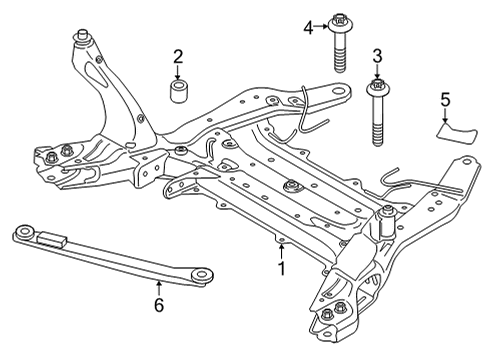 2023 BMW 228i Gran Coupe Suspension Mounting - Front Diagram