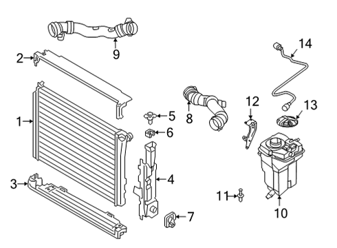 2022 BMW M4 HOSE WATER PUMP Diagram for 17128096423