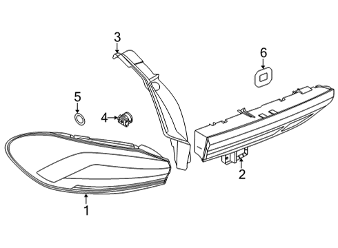 2023 BMW X6 M Combination Lamps Diagram