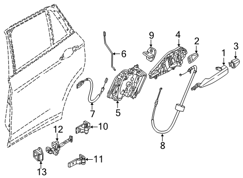 2023 BMW X2 Rear Door Diagram 3