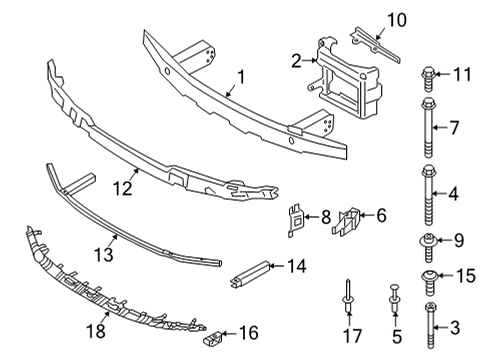 2021 BMW M440i Bumper & Components - Front Diagram 3