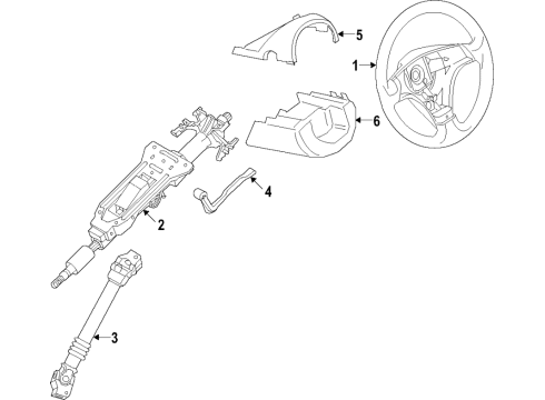 2021 BMW X1 Steering Column & Wheel, Steering Gear & Linkage Diagram 1