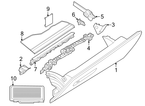 2024 BMW iX GLOVE BOX LIGHT Diagram for 63315A42417