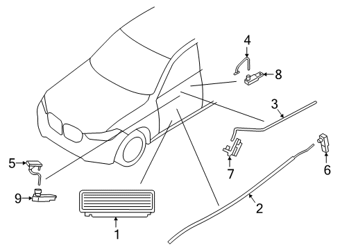 2021 BMW X7 Interior Lamps Diagram 1