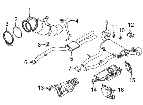 2023 BMW X3 M Exhaust Manifold Diagram 6