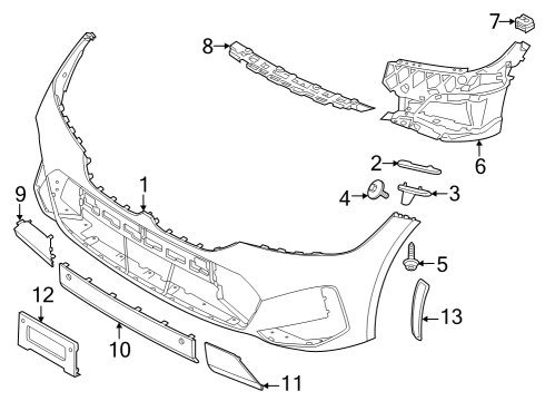 2023 BMW 330e xDrive Bumper & Components - Front Diagram 3