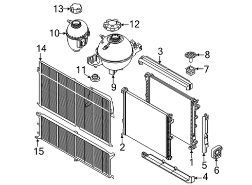 2022 BMW X4 Radiator & Components Diagram 5