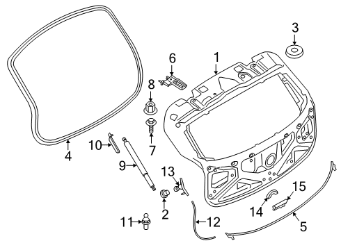 2021 BMW X2 Gate & Hardware Diagram