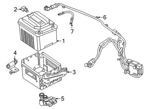 2021 BMW 330e BATTERY TRAY, 48-V BATTERY Diagram for 61218780790