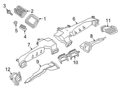 2022 BMW Z4 Ducts Diagram 1