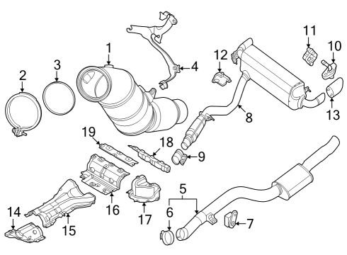 2023 BMW 230i xDrive REAR MUFFLER WITH EXHAUST FL Diagram for 18309894282