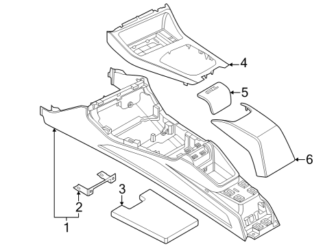 2024 BMW M3 Center Console Diagram 1