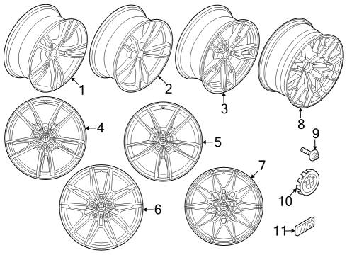 2021 BMW 330e xDrive Wheels Diagram 2