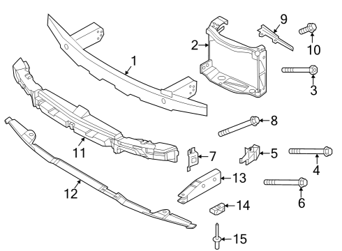 2024 BMW M3 Bumper & Components - Front Diagram 1