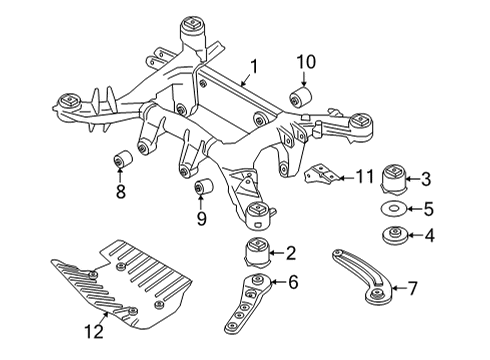 2022 BMW X5 Suspension Mounting - Rear Diagram 1