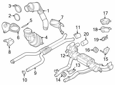 2024 BMW X6 M HOLDER CATALYTIC CONVERTER N Diagram for 18205A149C3