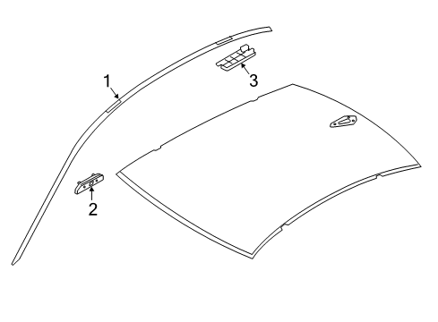 2023 BMW 540i xDrive Exterior Trim - Roof Diagram