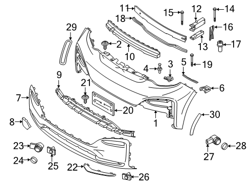 2021 BMW i3s Bumper & Components - Front Diagram