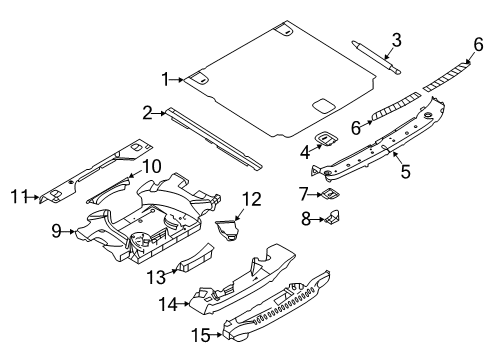 2021 BMW X4 Interior Trim - Rear Body Diagram 1