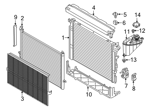 2022 BMW 745e xDrive Radiator & Components Diagram 2