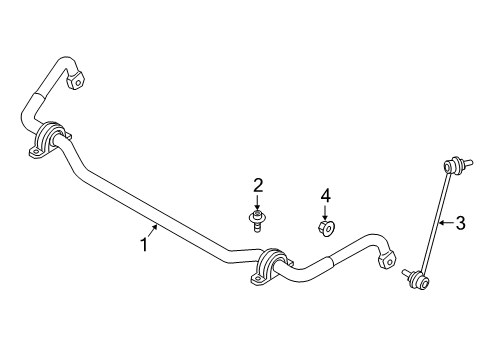 2021 BMW X4 Rear Suspension Components, Lower Control Arm, Upper Control Arm, Ride Control, Stabilizer Bar Diagram 1