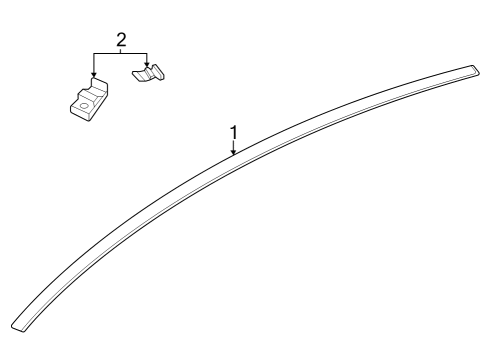 2023 BMW i4 Exterior Trim - Roof Diagram