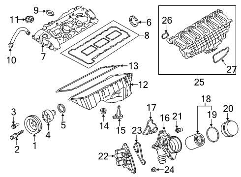 2021 BMW M2 Engine Parts Diagram