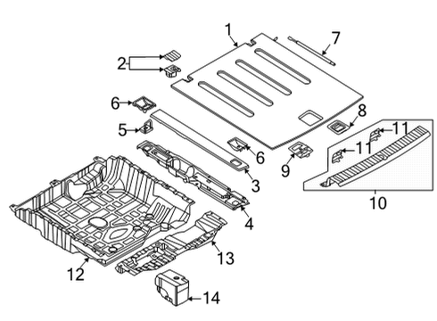 2024 BMW X6 M Interior Trim - Rear Body Diagram 1